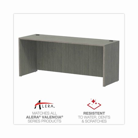 Alera Alera Valencia Series Credenza Shell, 70.88w x 23.63d x 29.5h, Gray ALEVA257224GY